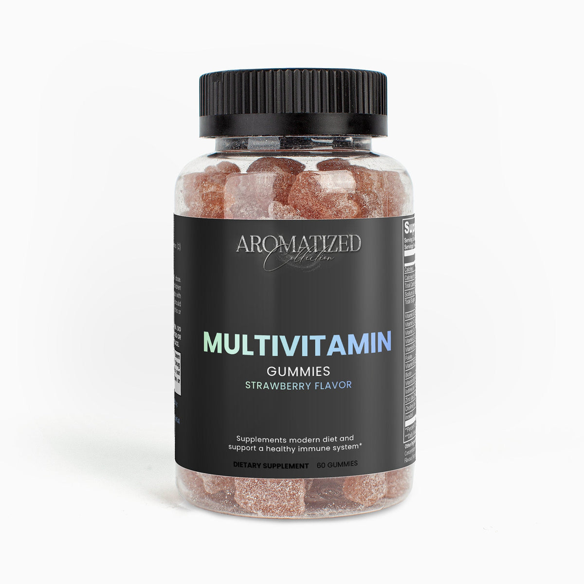 Vitalmince – Gummies multivitamines adulte saveur fraise, flacon transparent 60 gummies